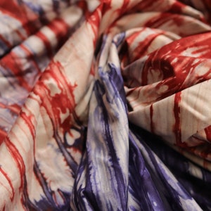Pleated shibori styled Adire Fabric sold by the yard, Handmade cotton adire fabric, Nigerian tie-dye