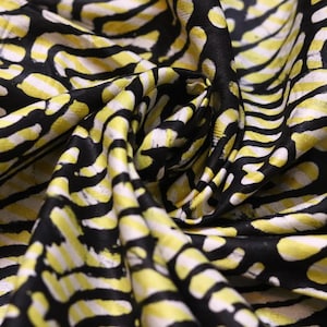 Yellow hand printed block printed batik, Nigerian adire cotton fabric sold by the Yard