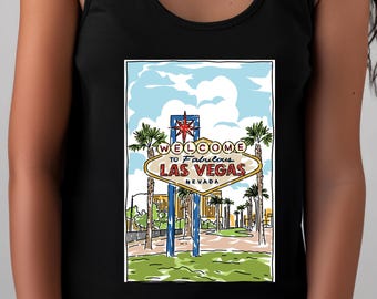 Las Vegas Illustration Tank | Vegas Graphic Tank