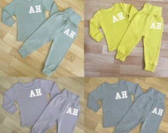 PERSONALISED Initials Bold Baby & Kids Tracksuit Set, baby tracksuit, kids tracksuit, baby outfit, kids outfit, baby gift, kids gift