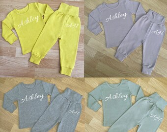 PERSONALISED Initials and Name Scripted Baby & Kids Tracksuit Set, baby tracksuit, kids tracksuit, baby outfit, kids outfit, baby gift