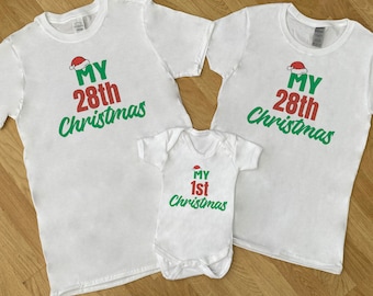 Set regalo personalizzato per l'anno di Natale - VENDUTO SEPARATAMENTE regalo di Natale, primo regalo di Natale per bambini, set regalo di Natale abbinato