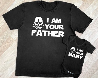 Ich bin dein Baby und ich bin dein Vater - passendes Vater Baby Geschenk Set, Baby Junge und Baby Mädchen Geschenk, Papa und Baby Match, Papa Geschenk, Geschenk