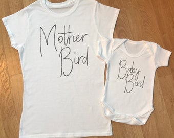 Mother Bird, Baby Bird Matching Mother Baby Gift Set, Baby