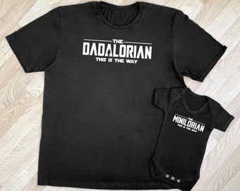 Dadalorian & Minialorian  - matching father baby gift set, baby boy and baby girl gift, dad and baby match, dad gift, gift