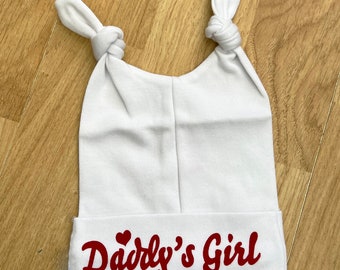 Daddy's Girl Baby Hat - Newborn-3 months Baby Gift, Baby Boy, Baby Girl, Hospital bag