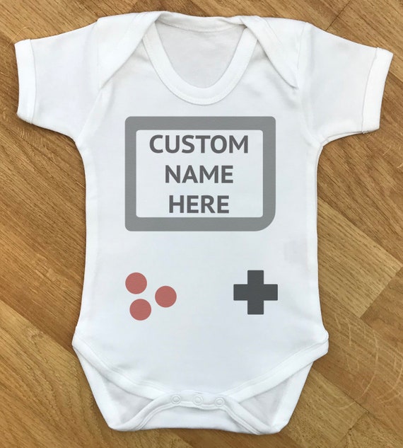 PERSONALISED baby gamer bodysuit, baby gift, baby baby grow, baby body suit, personalised baby gift, personalised baby gamer, custom name
