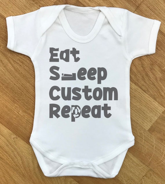 PERSONALISED Eat, Sleep, Repeat, baby bodysuit, baby gift, baby baby grow, baby body suit, personalised baby gift, baby present