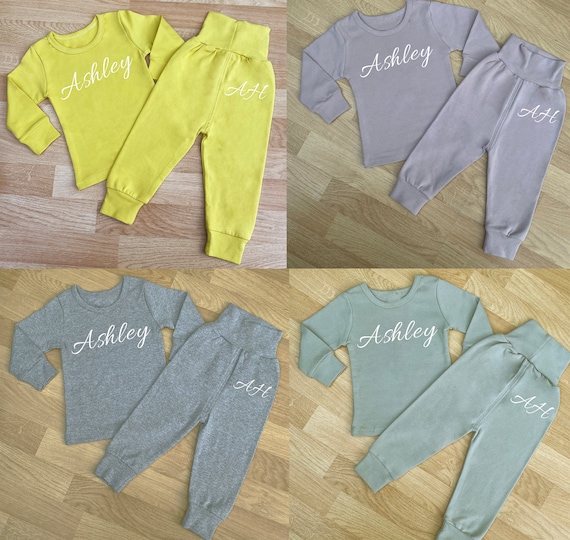 PERSONALISED Initials and Name Scripted Baby & Kids Tracksuit Set, baby tracksuit, kids tracksuit, baby outfit, kids outfit, baby gift