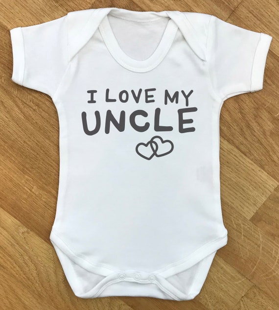 I Love My Uncle - baby bodysuit, baby gift, baby baby grow, baby body suit, baby gift, baby present, babygrow, baby clothing
