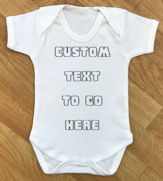 Custom Text baby bodysuit, baby gift, baby baby grow, baby body suit, personalised baby gift, baby present, babygrow, baby christmas gift