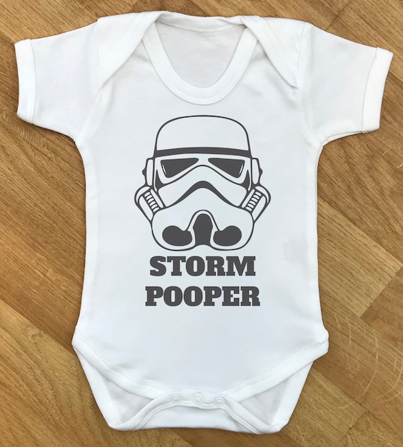 Storm Pooper baby bodysuit, baby gift, baby baby grow, baby body suit, baby gift, baby present, babygrow, baby - WHITE