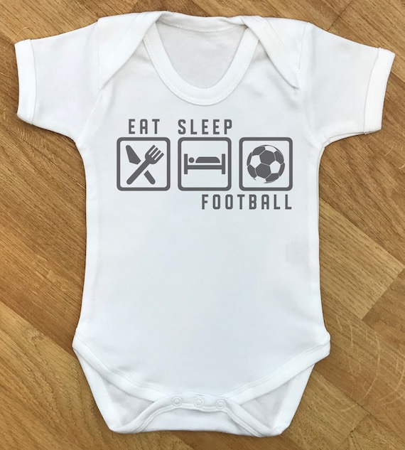 Eat Sleep Football baby bodysuit, baby gift, baby baby grow, baby body suit, baby gift, baby present, babygrow, baby clothing, baby shower