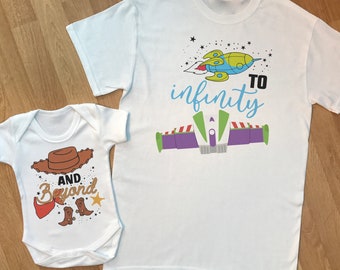 To Infinity & Beyond! - matching father baby gift set, baby boy and baby girl gift, dad and baby match, dad gift, gift for daddy