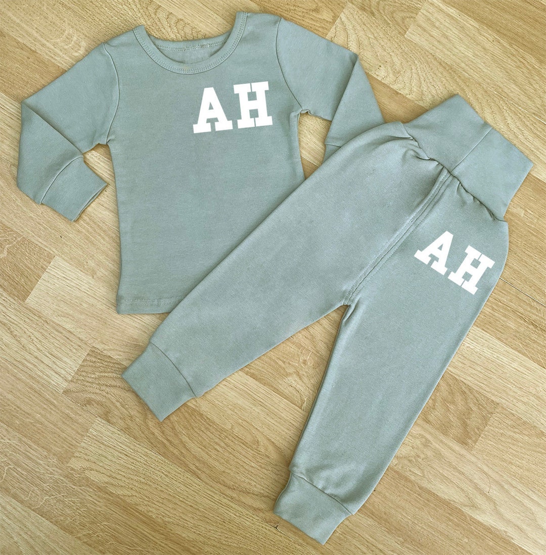 PERSONALISED Initials Bold Baby & Kids Tracksuit Set Baby Etsy