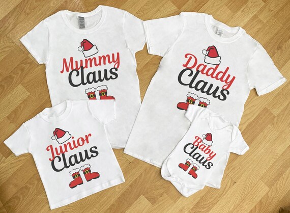 Family Claus set for the whole family - christmas gift, christmas matching clothes, baby christmas gift, matching christmas gift set