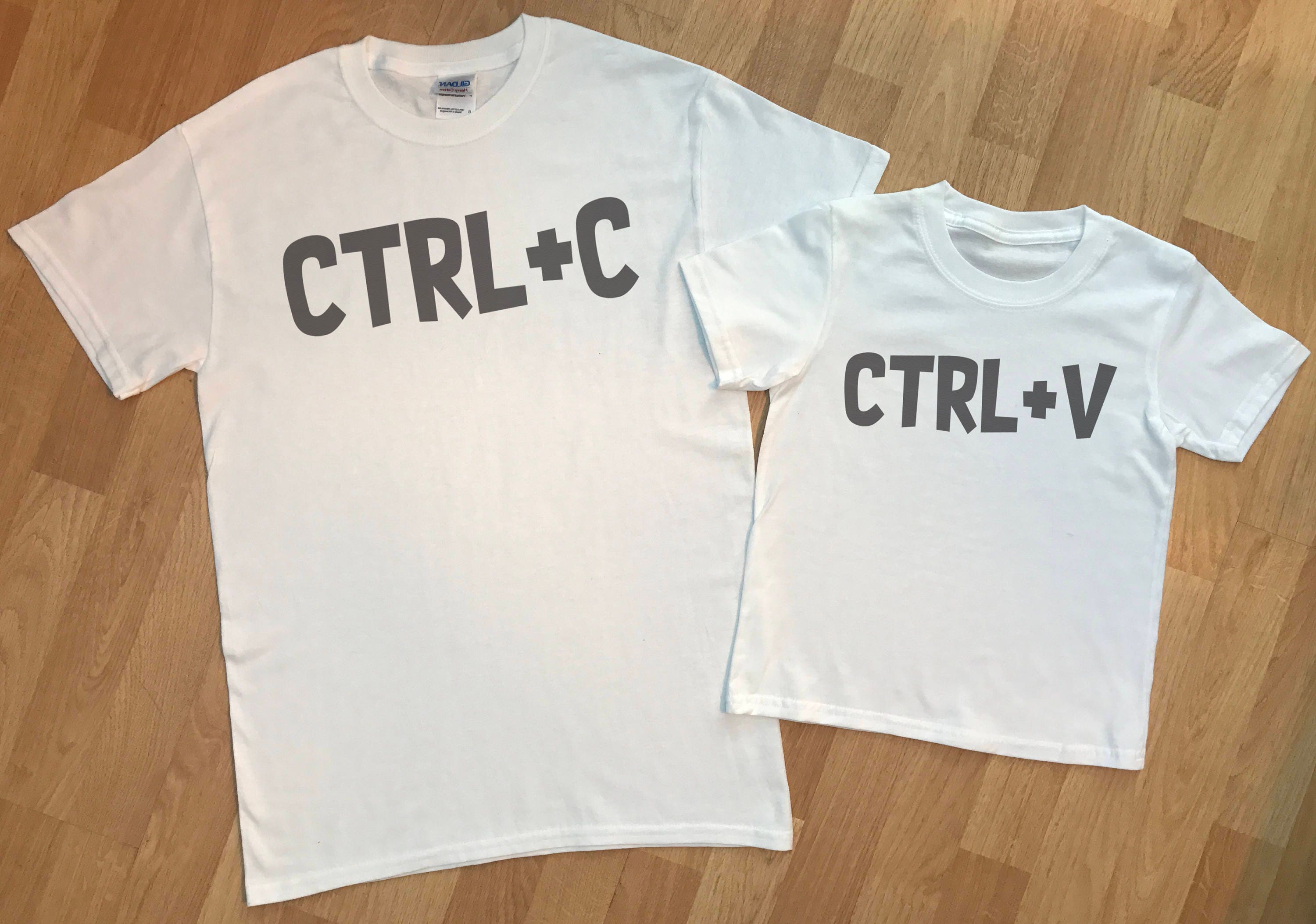CTRL V CTRL C Matching Father and Kids Gift Set, Dad and Son