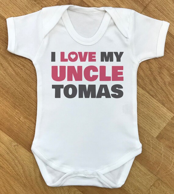 PERSONALISED I Love Uncle bodysuit, baby gift, baby baby grow, baby body suit, personalised baby gift, personalised baby gamer, custom name