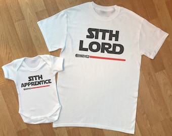 Apprendista Sith e Signore dei Sith - set regalo per bambini abbinato, set regalo per papà abbinato, abbinamento papà e bambino, regalo per papà, regalo