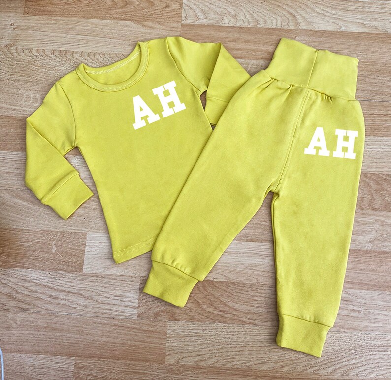 PERSONALISED Initials Bold Baby & Kids Tracksuit Set Baby Etsy