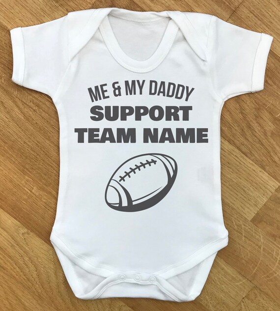 PERSONALISED Support Team Rugby, baby gift, baby baby grow, baby body suit, personalised baby gift, personalised baby gamer, custom name