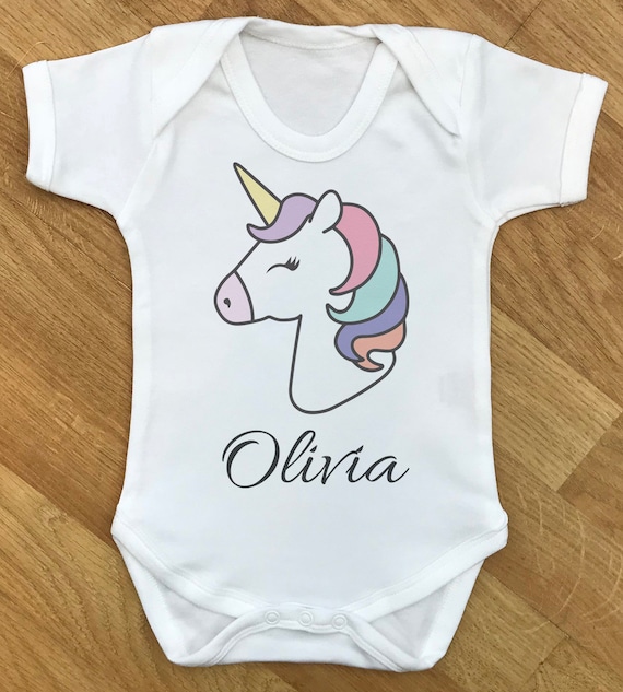 PERSONALISED Unicorn Name bodysuit, baby gift, baby baby grow, baby body suit, personalised baby gift, personalised baby gamer, custom name