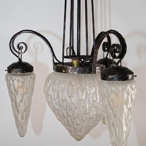 Vintage Art Deco lamp, Schneider, France around 1930, restored and functional