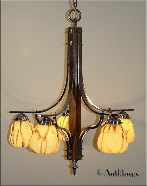 Vintage Ceiling Lamp Art Deco At 1930 Belgium Etsy