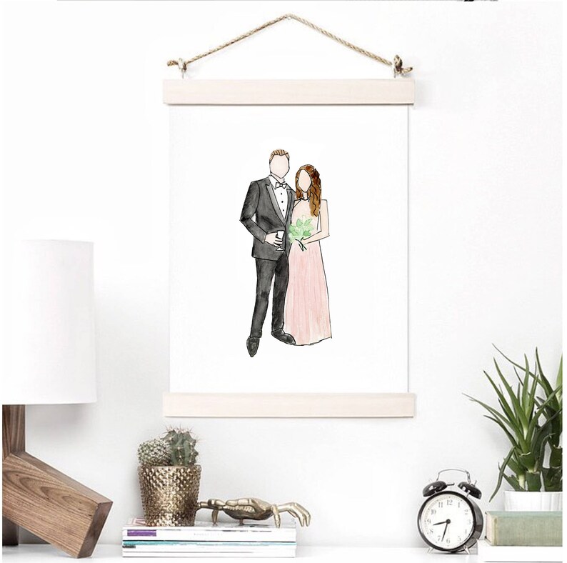Watercolor portrait. shops Custom People Painting. Commission portrait. Bride and Groom Painting. Wedding portrait. Bridal portrait Wedding gift.