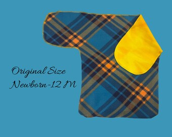 Bold Blue and Orange Plaid BabyRoo Original