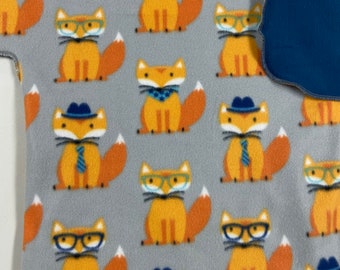 BabyRoo Car Seat Blanket- Dapper Foxes- Original Size
