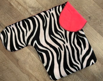 BabyRoo Car Seat Blanket- Zebra Stripes and NEON PINK- Original Size