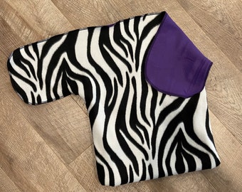 BabyRoo Car Seat Blanket- Zebra Stripes and PURPLE- Original Size