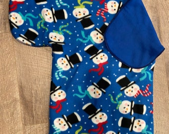 Snowman BabyRoo XL- friendly snowmen with hats- car seat cover blanket