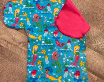 Under the Sea Mermaid XL BabyRoo- better than ponchos! The ultimate baby gift! New parent MUST HAVE! Works in all car seats, strollers