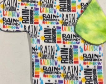 Rain + Sun = Rainbow  -BabyRoo Original- Car Seat and Stroller Blanket- newborn- 12 month