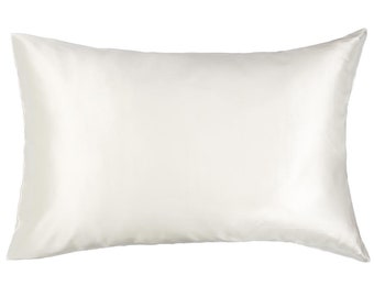 26 Momme 100% Pure Mulberry Silk Charmeuse Silk (6A) Hypoallergenic Pillowcase Pillow Case- both side silk