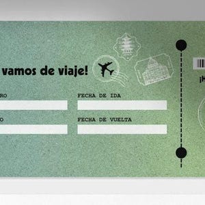 Bilhete de avião digital para impressão / PNG + PDF
