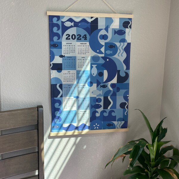 2024 Fish Calendar Etsy
