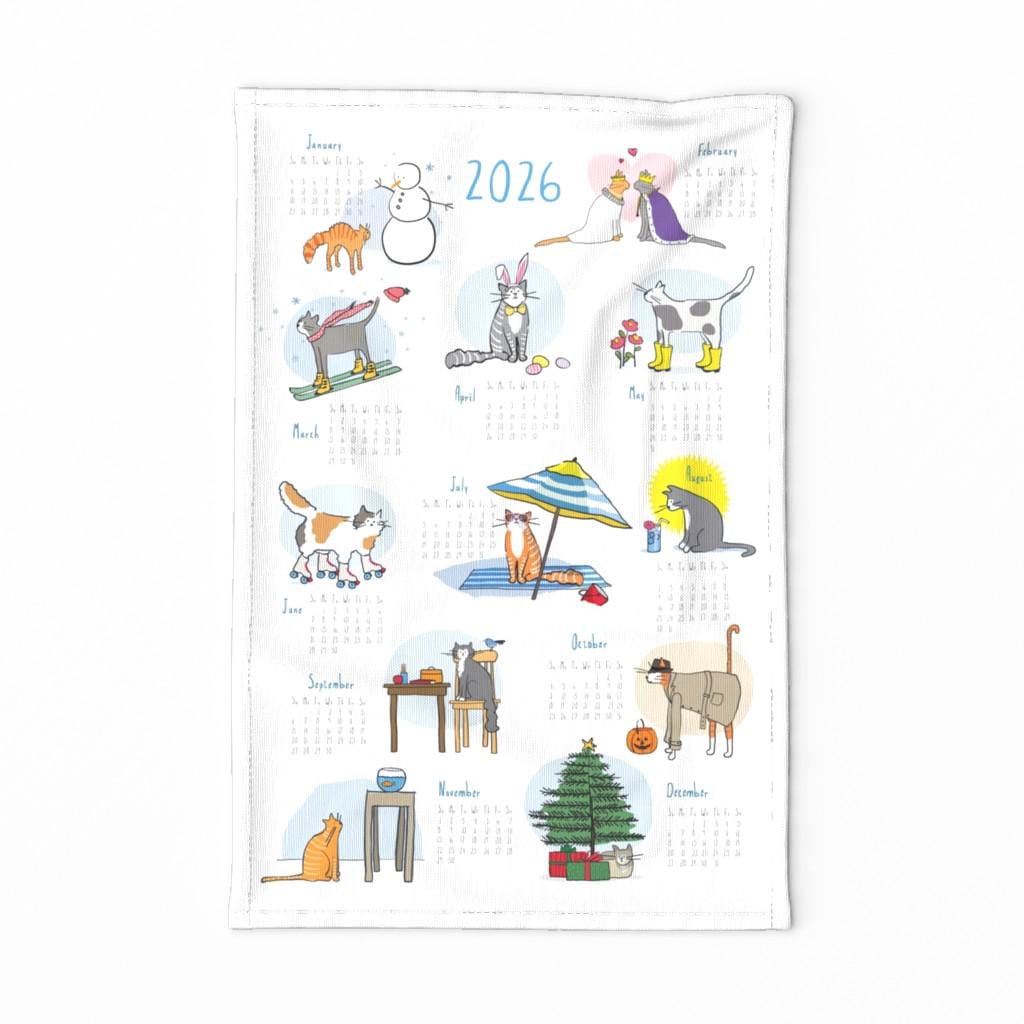 Paw Print Cat Calendar - Etsy