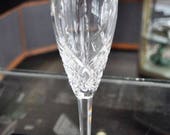 Vintage Waterford Crystal Lismore Silver Rimmed Champagne White Wine Flute Glass