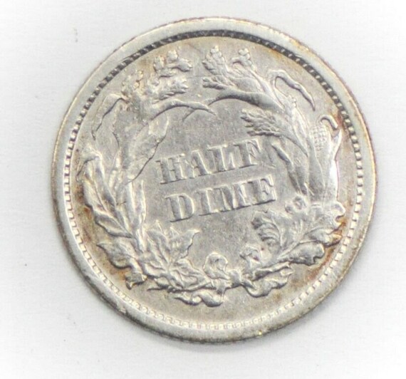 1872 H10c Seated Liberty Silver Half Dime Philade… - image 2