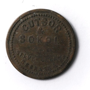 Cutsor Sokol Nebraska Silver Creek 5c Trade Token 20mm