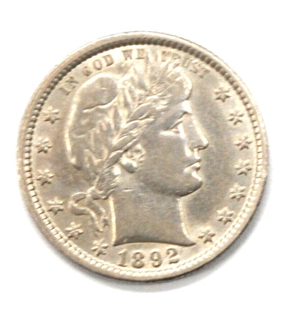 1892 25c Barber Silver Quarter Dollars Philadelph… - image 1