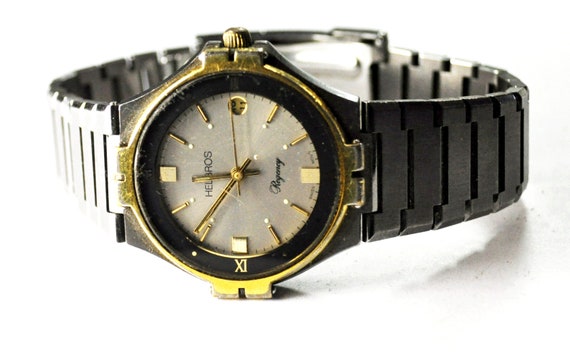 Helbros Regency Quartz Date Wristwatch 35mm Two T… - image 1