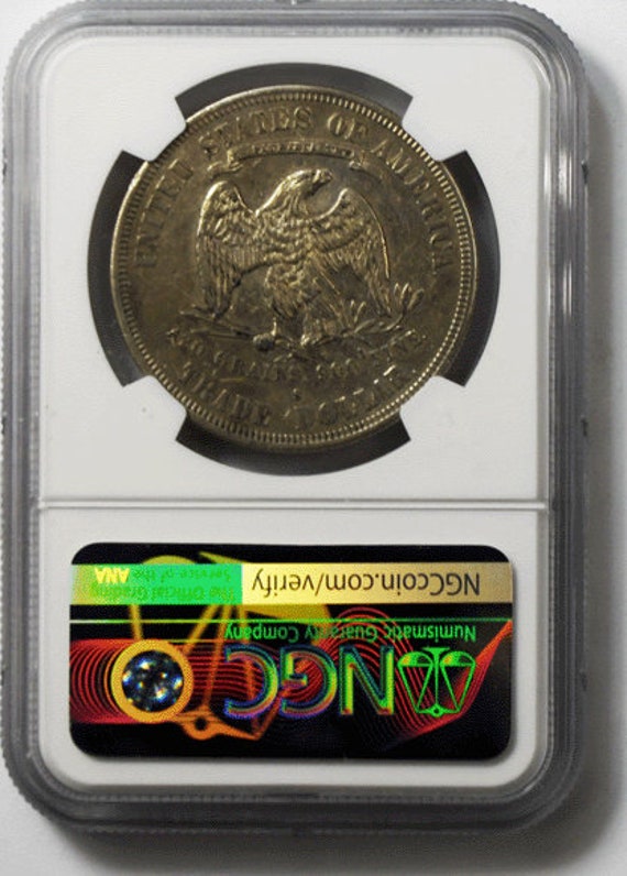 1878 S 1 US Trade One Dollar NGC au details san f… - image 2