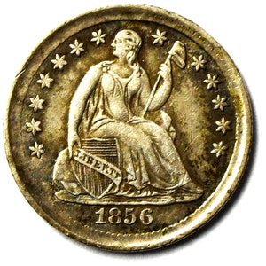 1856 H10c Seated Liberty Silver Half Dime Philadelphia