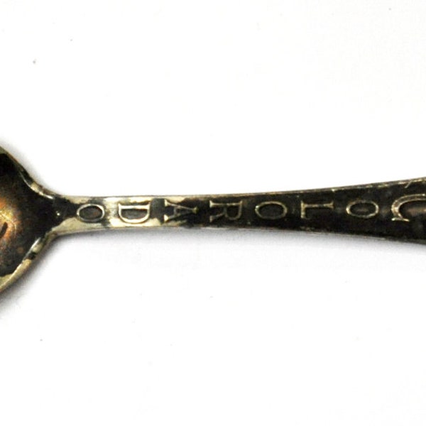 Antique HH Tammen Curio Colorado Seal Souvenir Demitasse Spoon 3.75" Denver