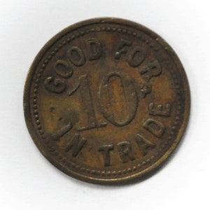 Harry Gramm 1504 Tower Ave Superior Wisconsin 10c Trade Token 23mm image 2
