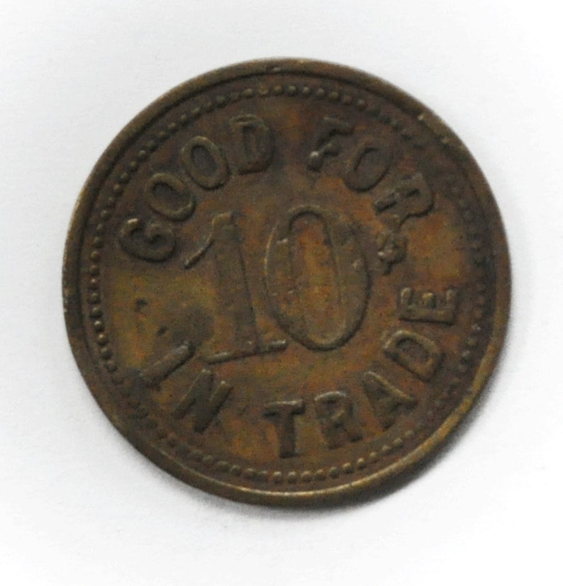 Harry Gramm 1504 Tower Ave Superior Wisconsin 10c Trade Token 23mm image 2